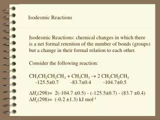 Isodesmic Reactions