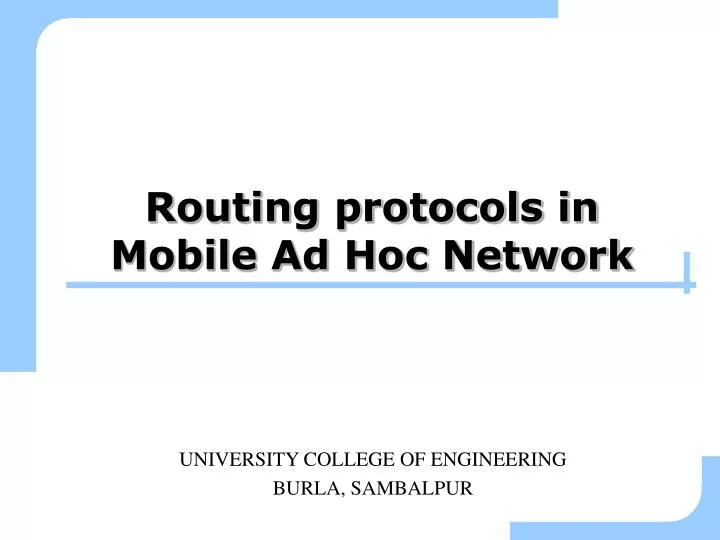 routing protocols in mobile ad hoc network