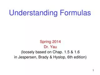 understanding formulas