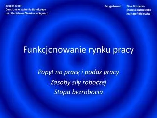 funkcjonowanie rynku pracy