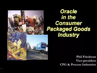 Oracle in the Consumer Packaged Goods Industry