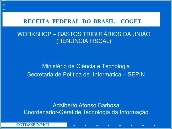 receita federal do brasil coget