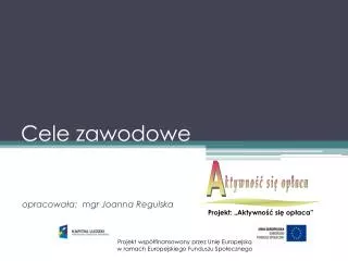 cele zawodowe