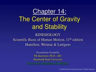 Chapter 14: The Center of Gravity and Stability