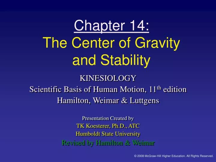 chapter 14 the center of gravity and stability