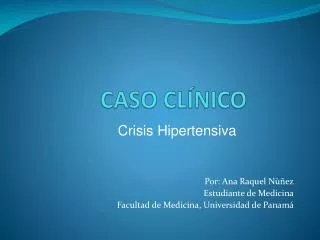 PPT - Caso Cl Nico PowerPoint Presentation, Free Download - ID:347326