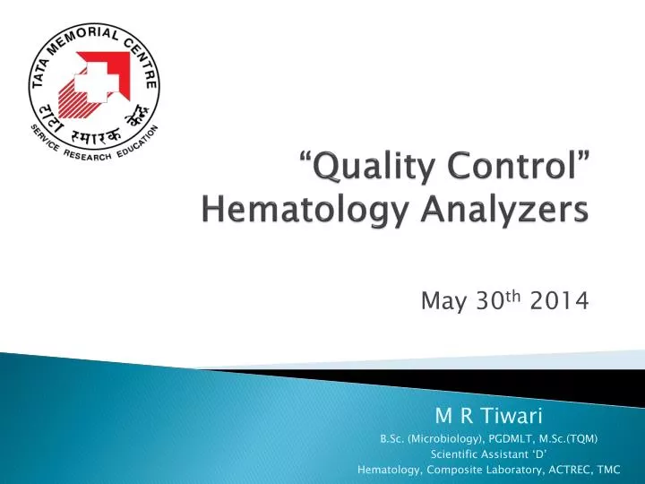 quality control hematology analyzers