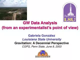 GW Data Analysis (from an experimentalist’s point of view)