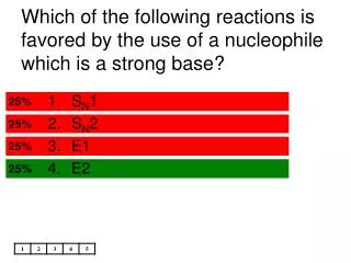 Which of the following reactions is favored by the use of a nucleophile which is a strong base?