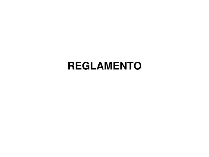 reglamento