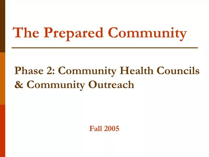 phase 2 community health councils community outreach
