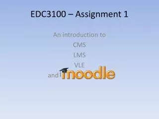 EDC3100 – Assignment 1