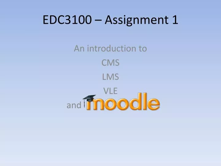 edc3100 assignment 1