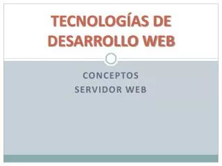 tecnolog as de desarrollo web