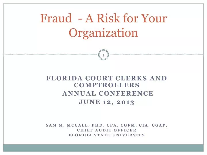 fraud a risk for your organization