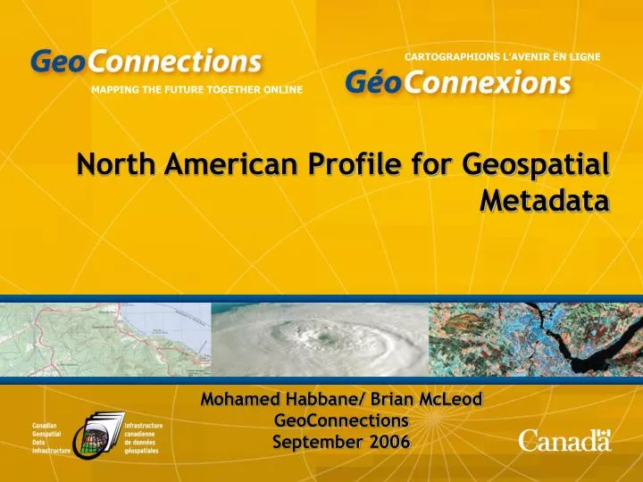 north american profile for geospatial metadata