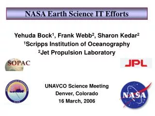 NASA Earth Science IT Efforts