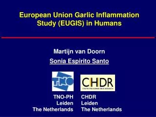 European Union Garlic Inflammation Study (EUGIS) in Humans