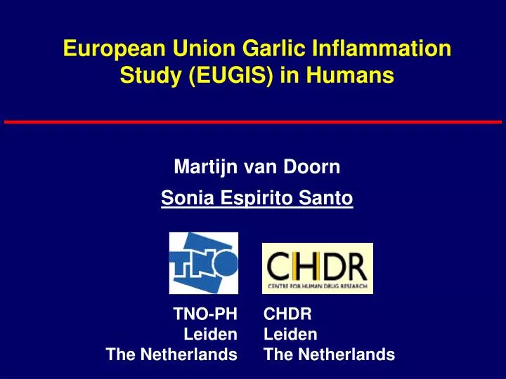 european union garlic inflammation study eugis in humans