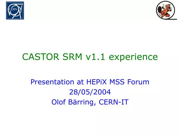 castor srm v1 1 experience