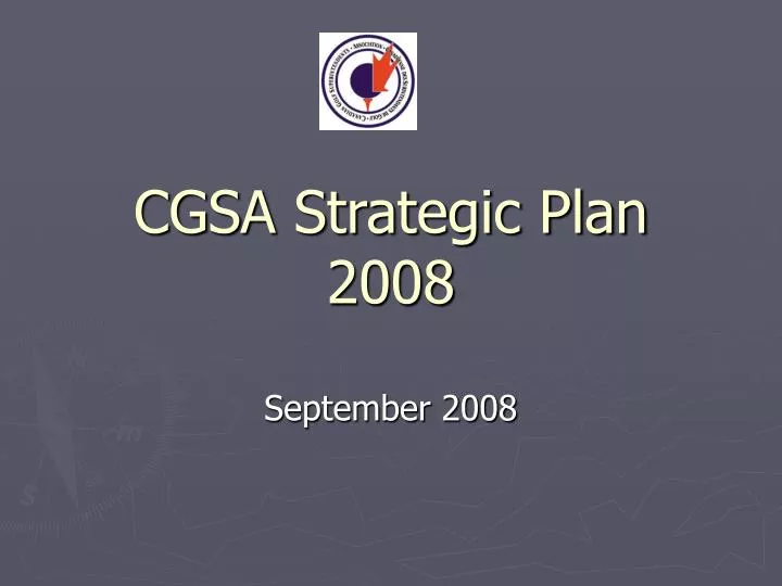 cgsa strategic plan 2008