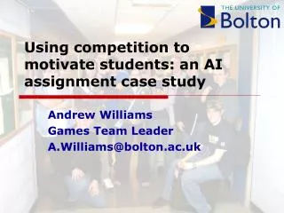 Using competition to motivate students: an AI assignment case study