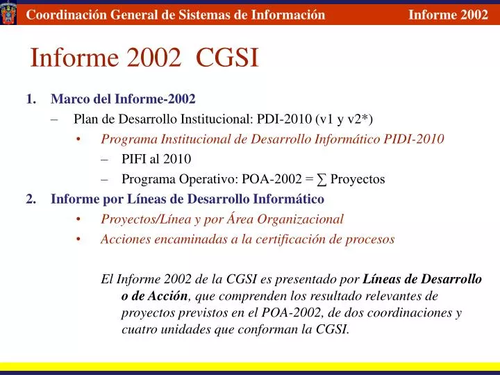 informe 2002 cgsi