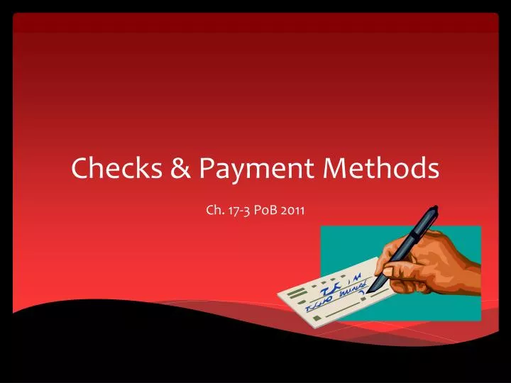 checks payment methods