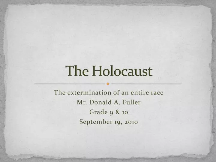 the holocaust