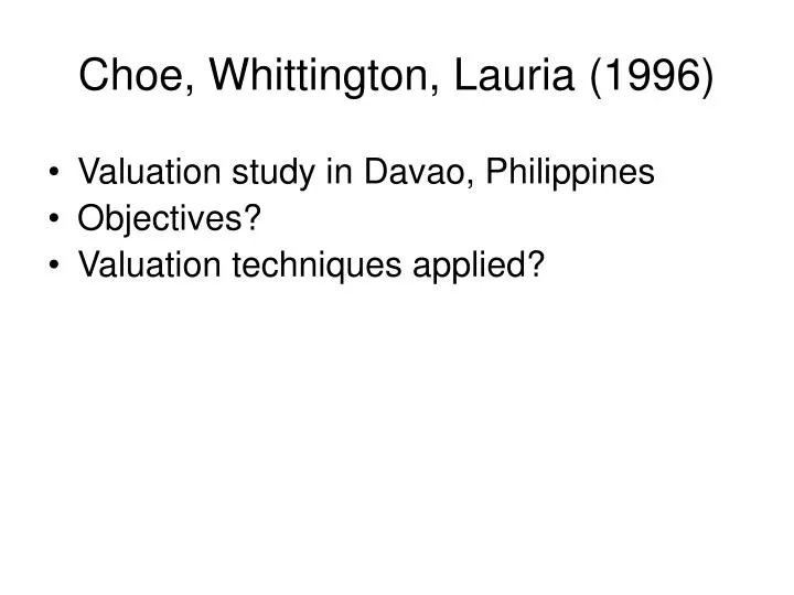 choe whittington lauria 1996