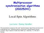 Local-Spin Algorithms - slide 1