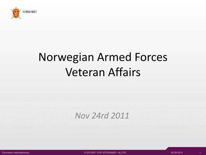 norwegian armed forces veteran affairs