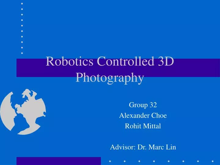 robotics controlled 3d photography