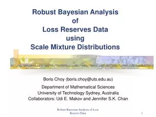 Robust Bayesian Analysis of Loss Reserves Data using Scale Mixture Distributions