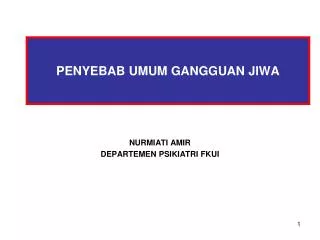 penyebab umum gangguan jiwa