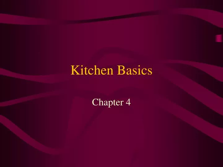 kitchen basics