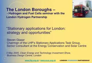 The London Boroughs – - Hydrogen and Fuel Cells seminar with the London Hydrogen Partnership