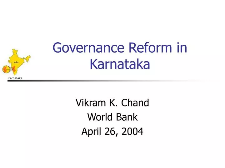 governance reform in karnataka