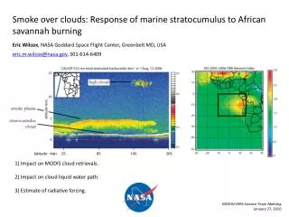 Smoke over clouds: Response of marine stratocumulus to African savannah burning