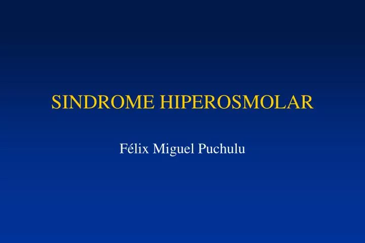 sindrome hiperosmolar