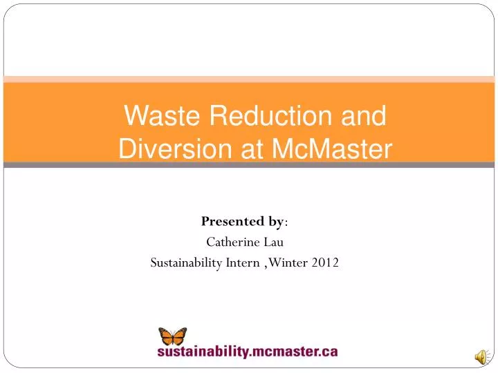 waste reduction and diversion at mcmaster