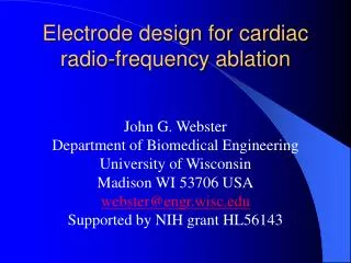 Electrode design for cardiac radio-frequency ablation