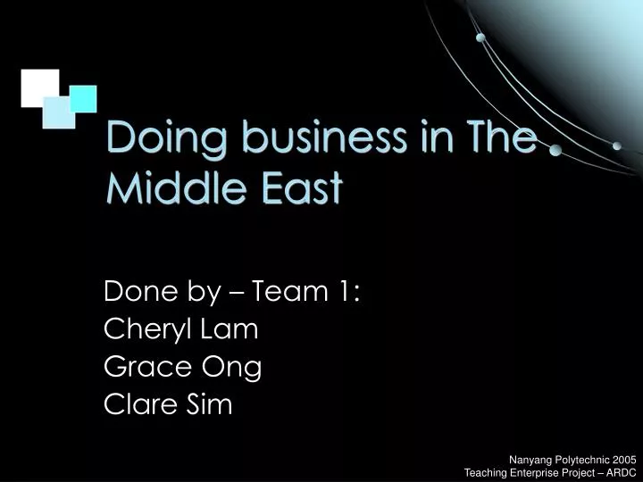 doing business in the middle east
