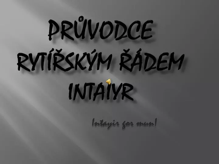 pr vodce ryt sk m dem intaiyr