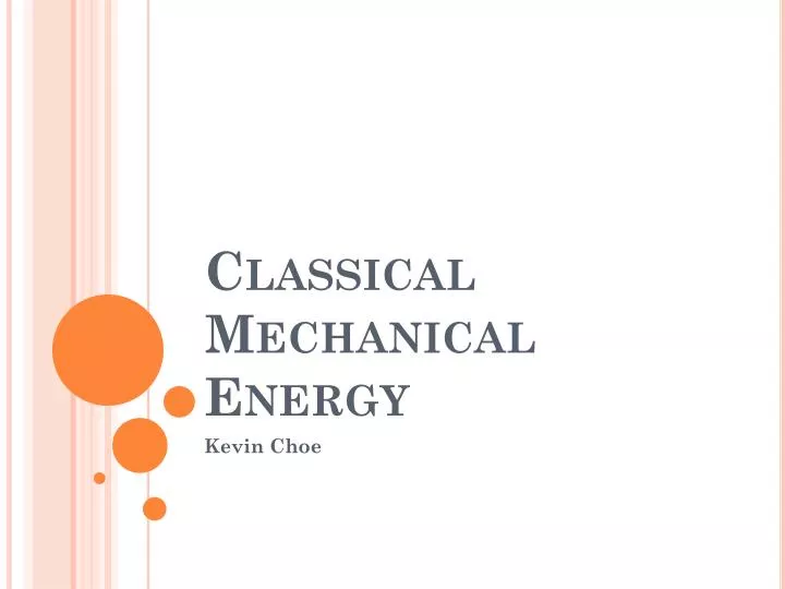 classical mechanical energy