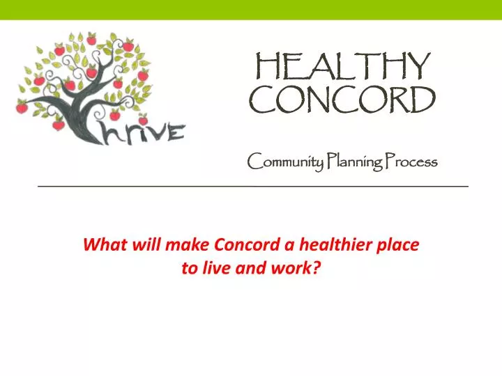 healthy concord community planning process