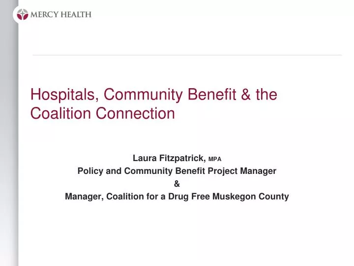 hospitals community benefit the coalition connection