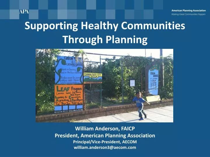 supporting healthy communities through planning