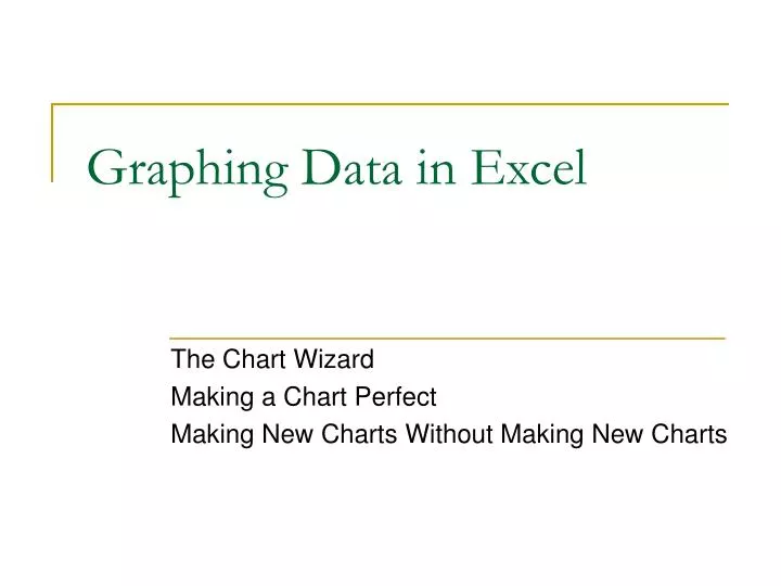 graphing data in excel