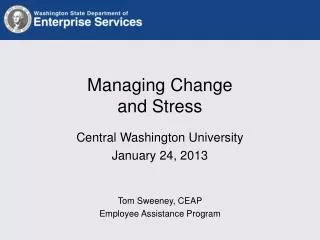 Managing Change and Stress